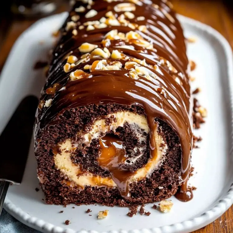 Chocolate Caramel Turtle Cake Roll Recipe
