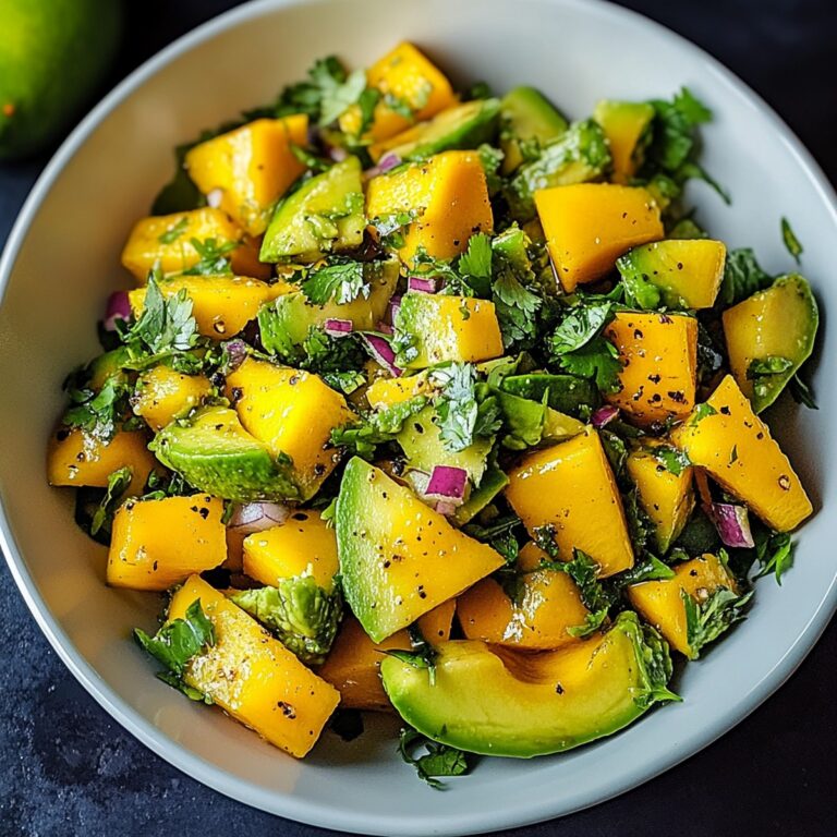 Avocado Mango Salad With A Zesty Lime Dressing Recipe