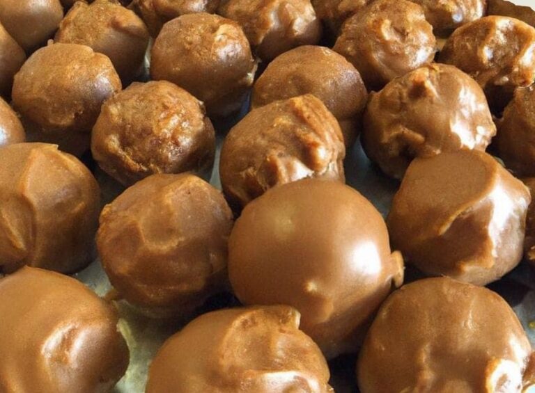Gooey Rice Krispie Peanut Butter Balls Recipe