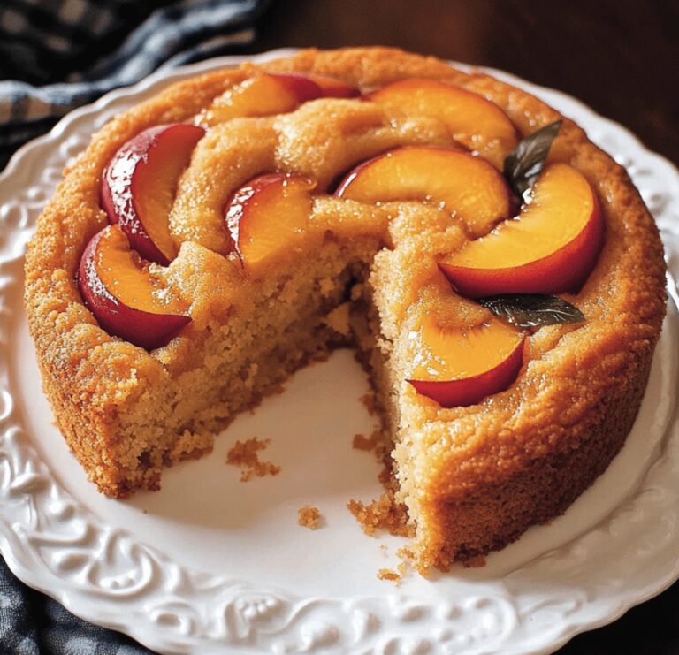 Vegan Peach Coffee Cake Recipe