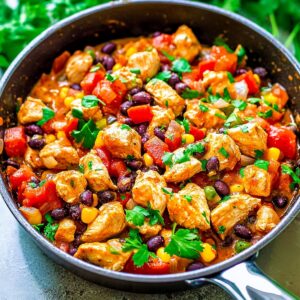 Spicy Southwestern Chicken And Black Bean Skillet Recipe