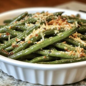 Crispy Parmesan Roasted Green Beans Recipe
