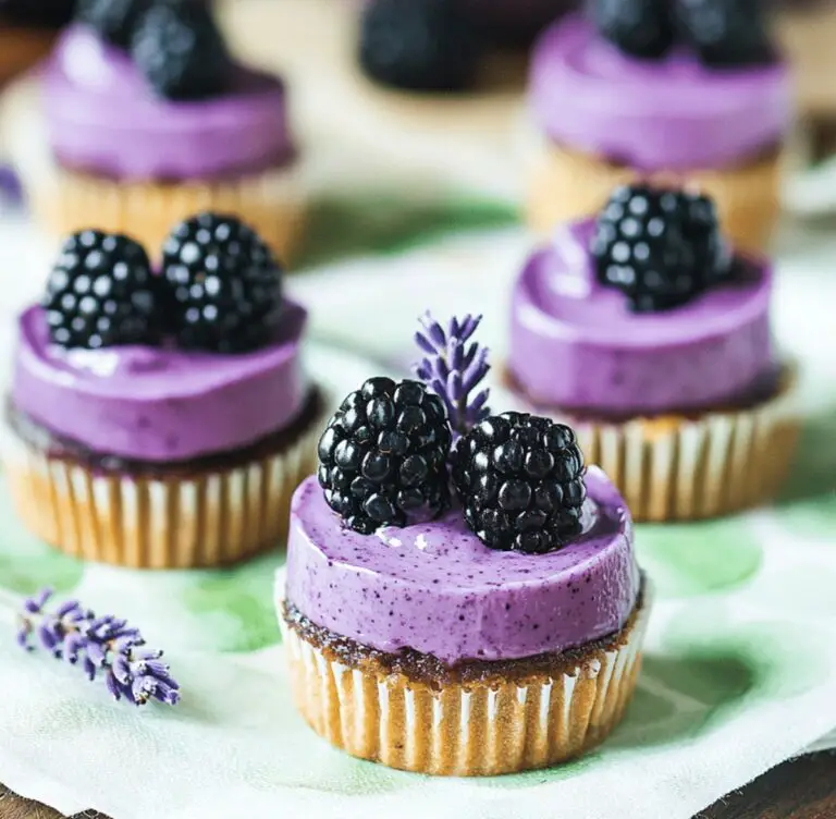 Mini Blackberry Lavender Cheesecakes Recipe