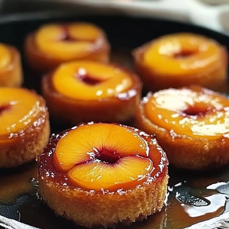 Peach Upside-Down Mini Cakes Recipe