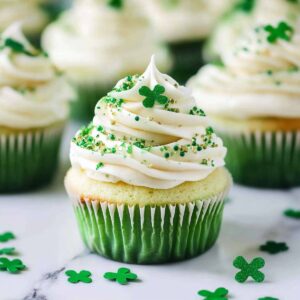 Boozy Shamrock Shake Cupcakes Recipe