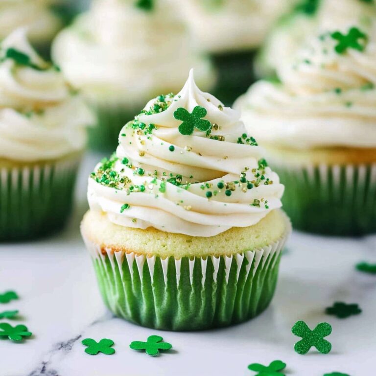 Boozy Shamrock Shake Cupcakes Recipe