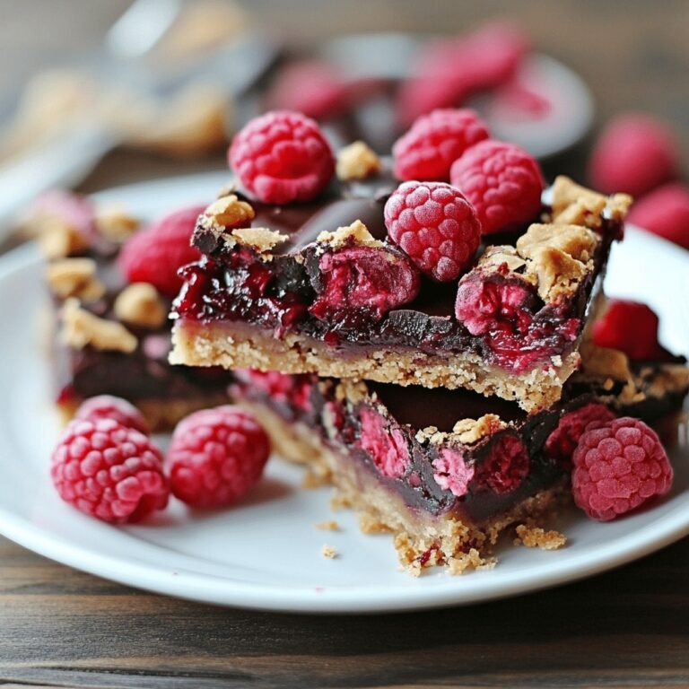 Decadent Dark Chocolate Raspberry Pie Bars Recipe
