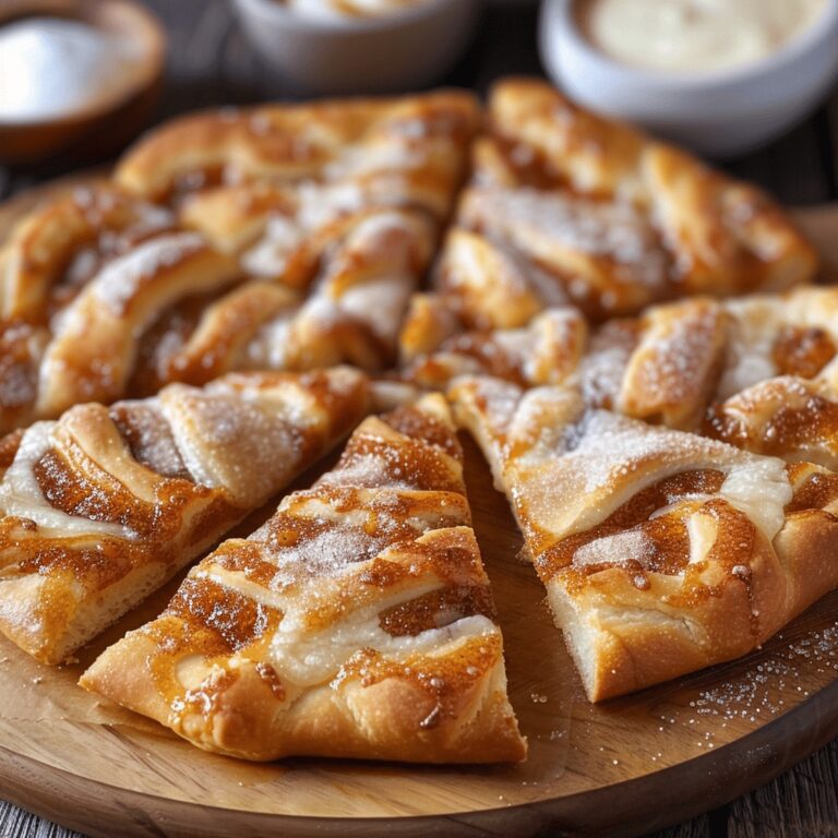 Sweet Cinnamon-Sugar Pizza Made With Crescent Rolls Recipe