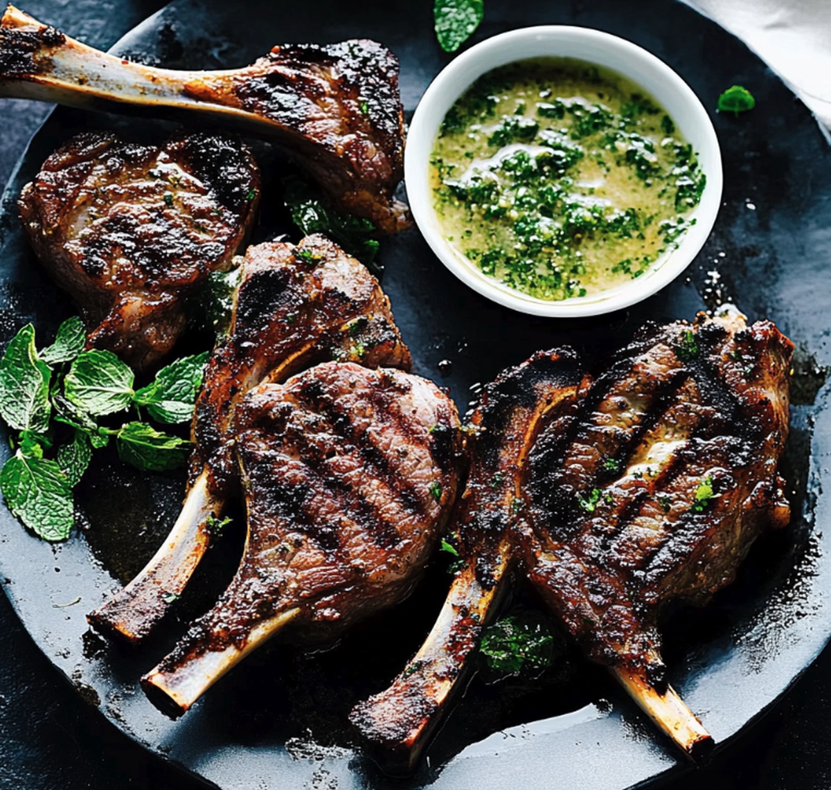 Succulent Lamb Chops With Mint Sauce Recipe