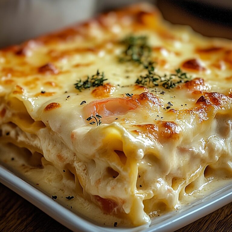 Shrimp Lasagna With White Sauce And Cheese Recipe