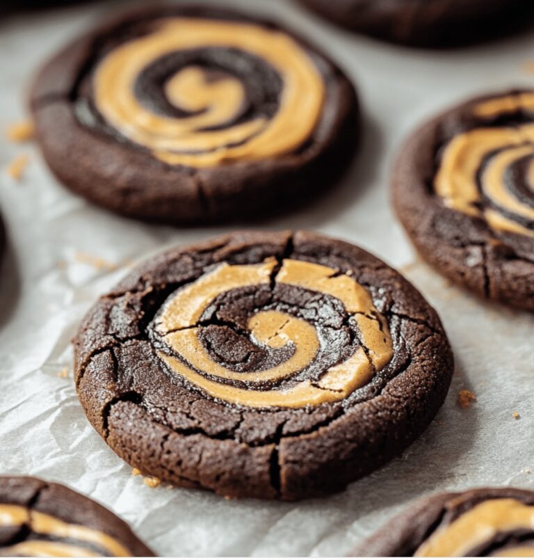 Chocolate Peanut Butter Swirl Cookies Recipe