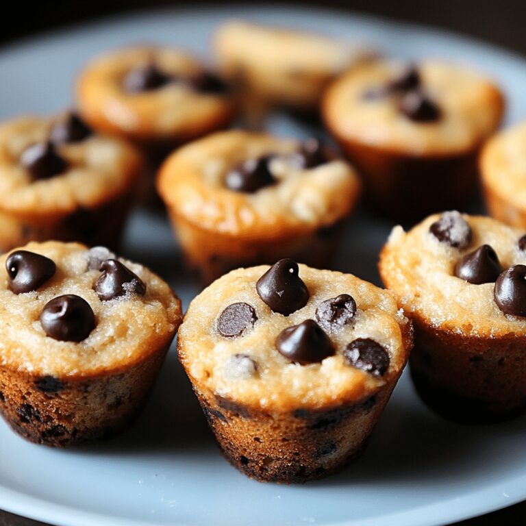 Healthy Mini Chocolate Chip Cottage Cheese Banana Muffins Recipe