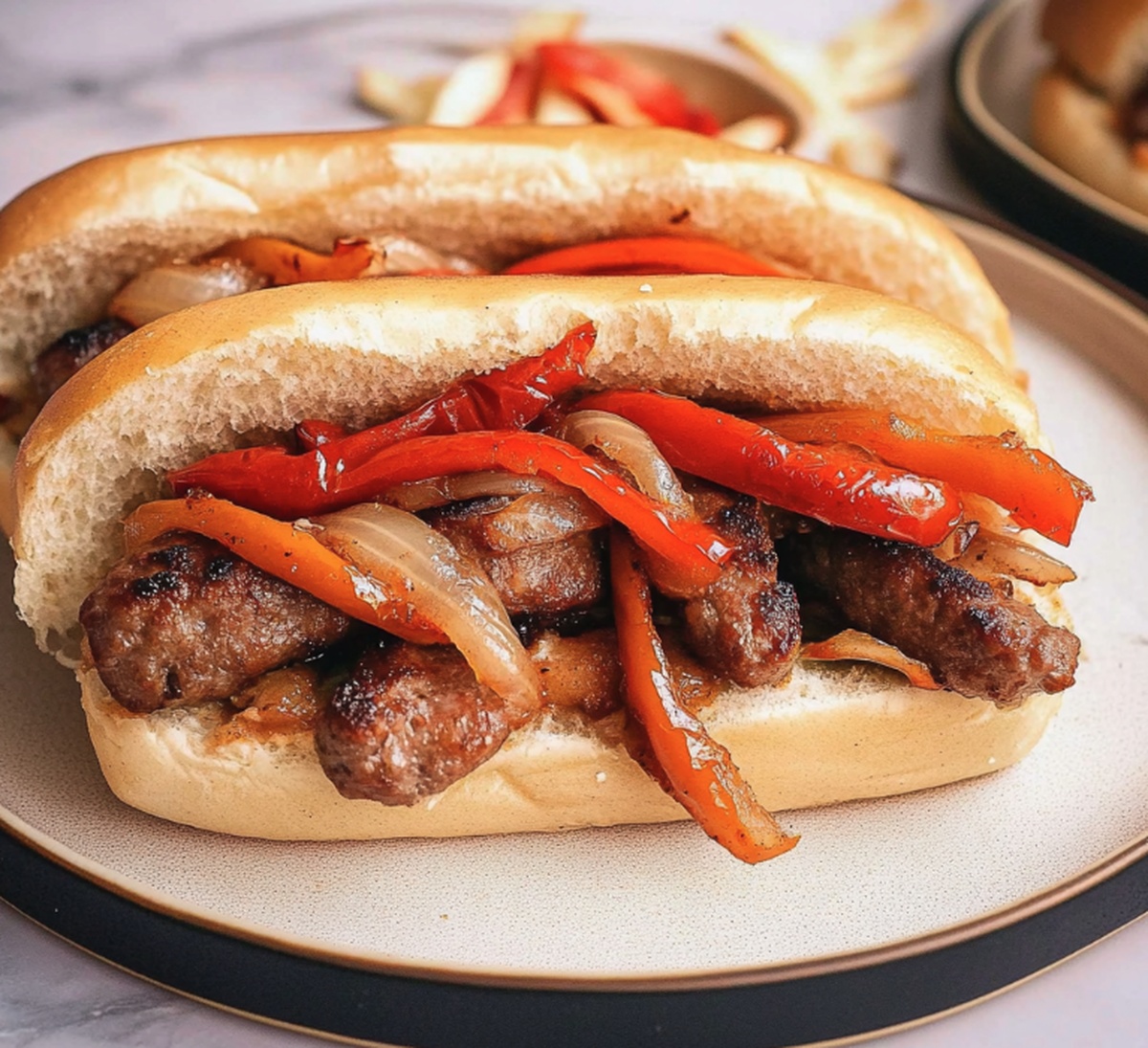 Mouthwatering Sausage And Peppers Sandwich Recipe