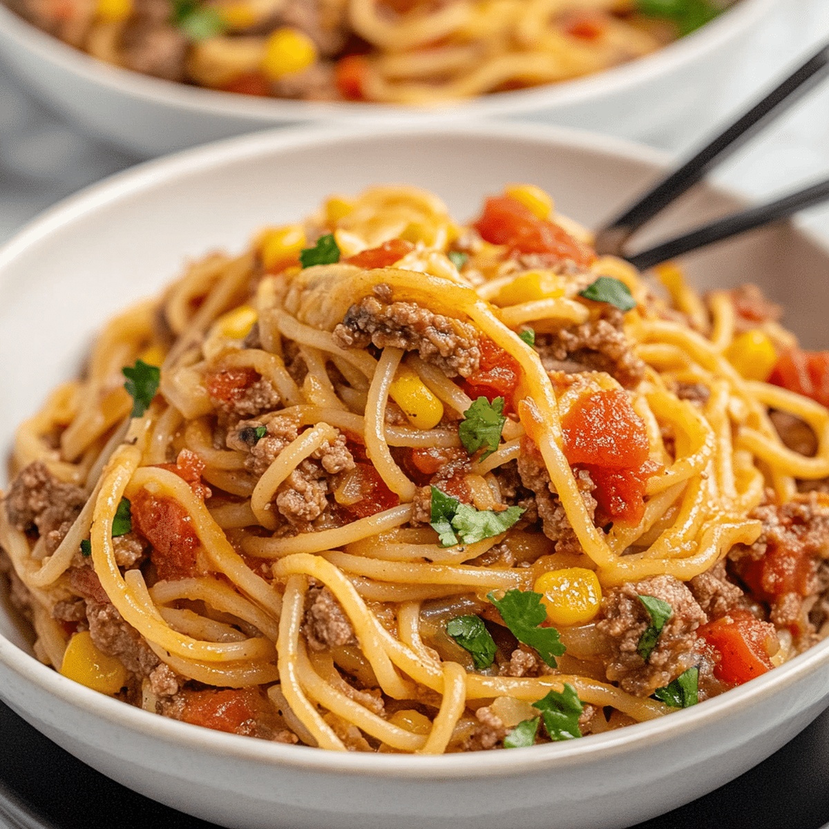 Hearty Crockpot Taco Spaghetti Recipe