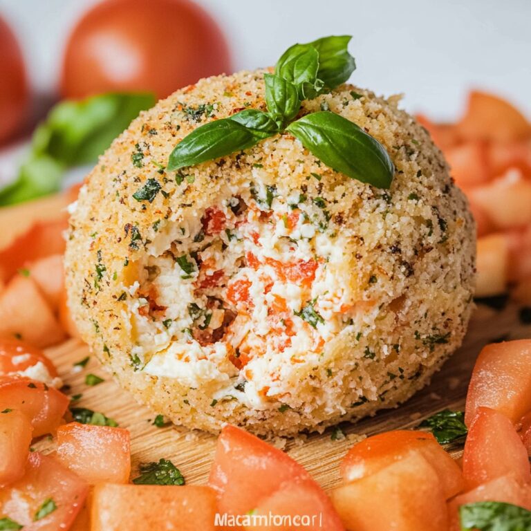 Rustic Bruschetta Cheese Ball Recipe