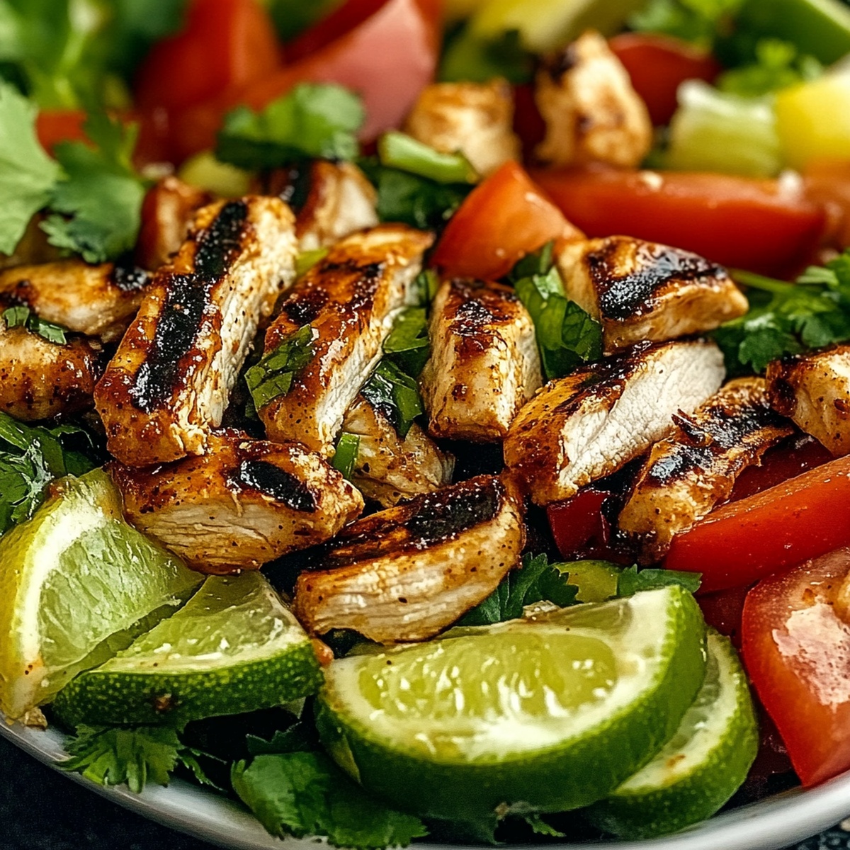 Zesty Chili Lime Chicken Fajita Salad Recipe