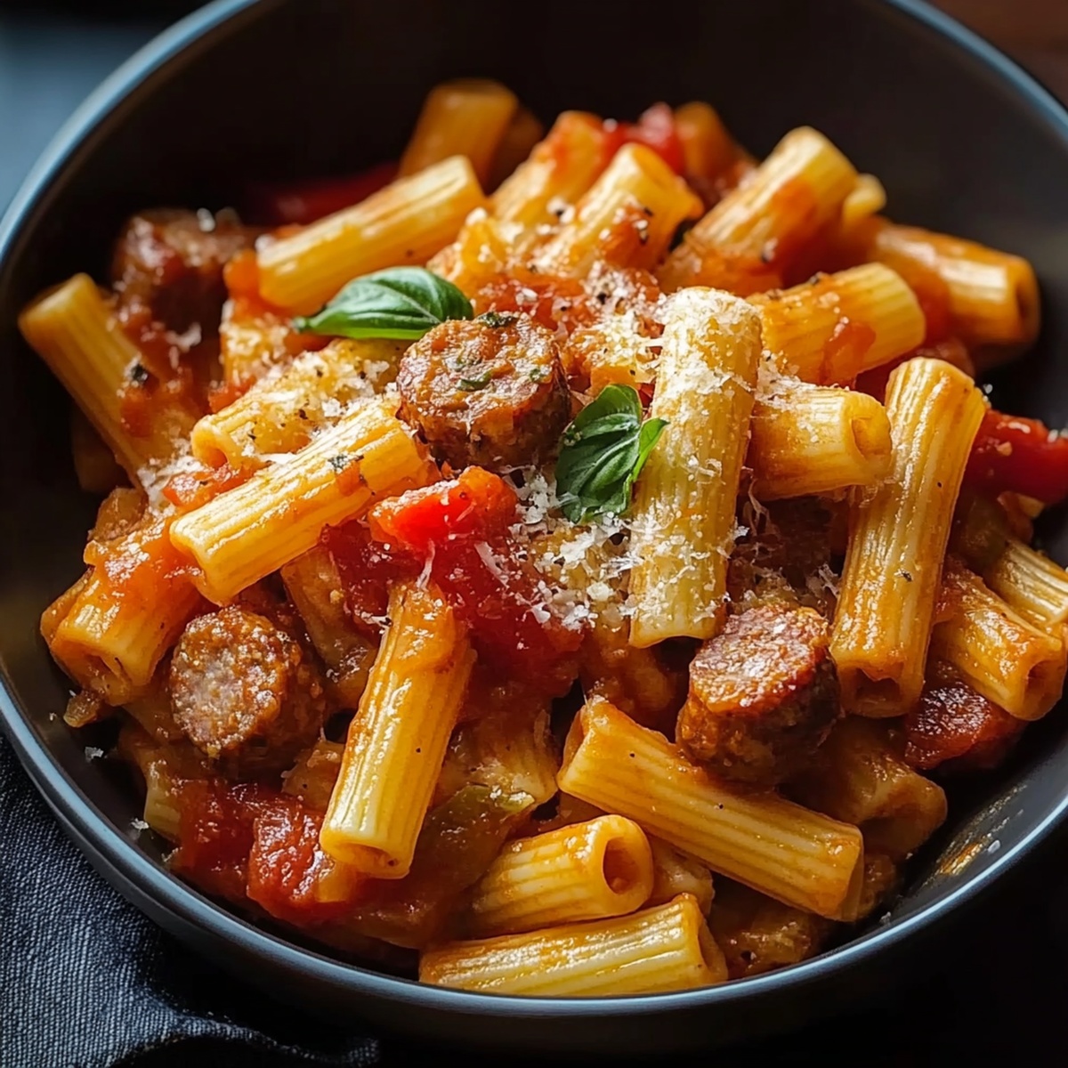 Spicy Sweet Pepper And Sausage Pasta Recipe