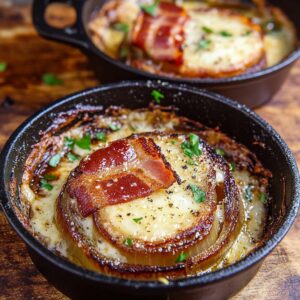 Creamy Asiago Bacon Wrapped Roasted Onions Recipe