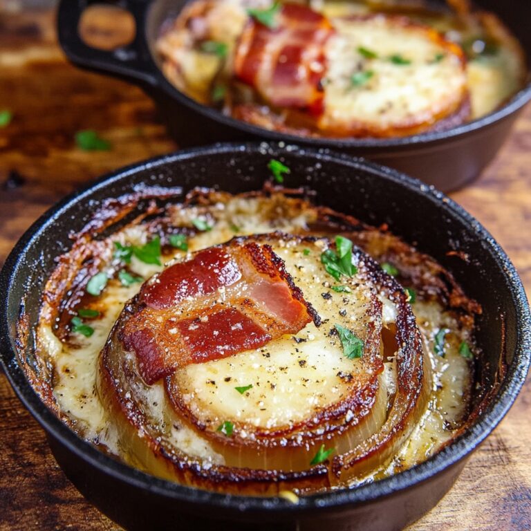 Creamy Asiago Bacon Wrapped Roasted Onions Recipe