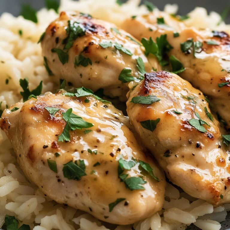 Garlic Butter Chicken With Parmesan Rice Recipe