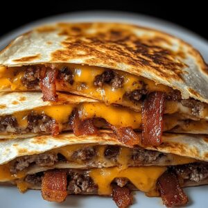 Crispy Maple Bacon Cheeseburger Bomb Quesadillas Recipe