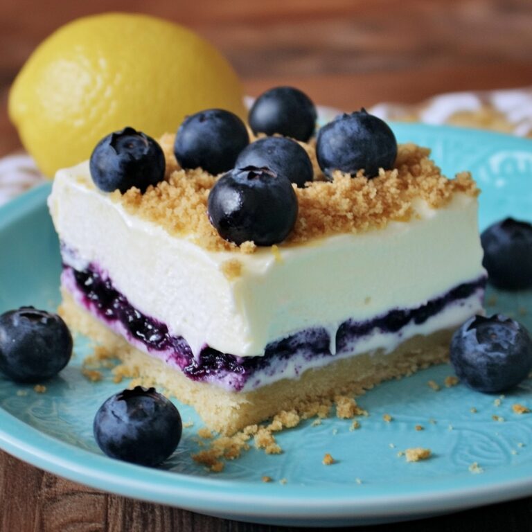 No-Bake Lemon Blueberry Dessert Recipe