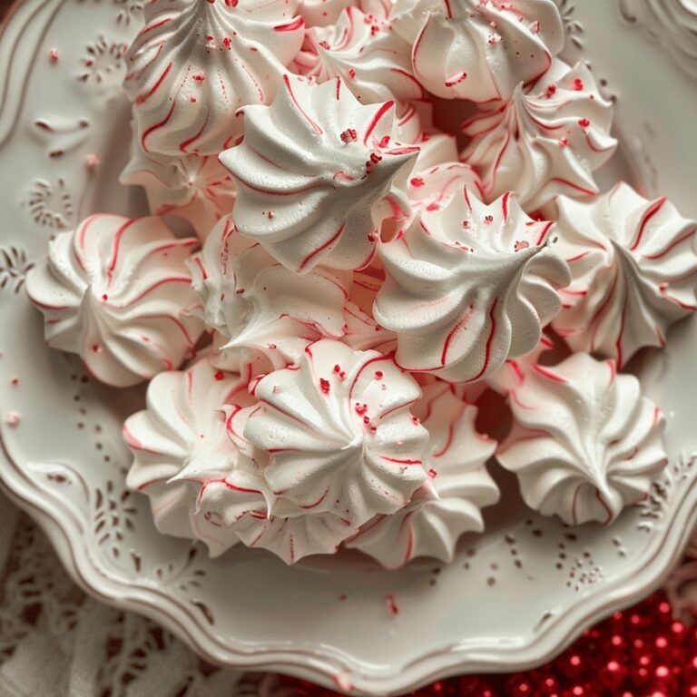 Fluffy Peppermint Meringue Cookies Recipe