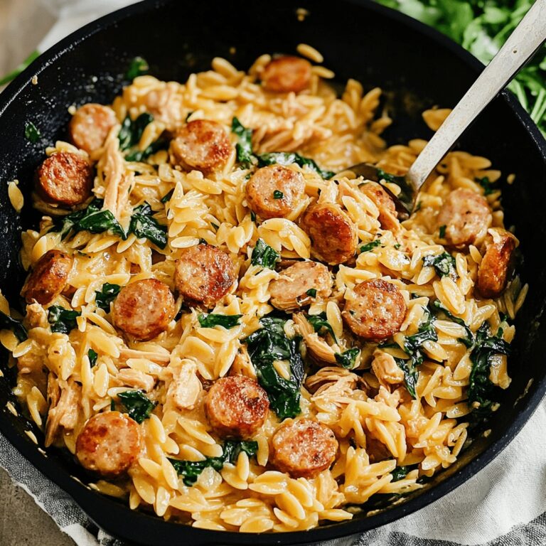 Hearty Chicken Sausage Orzo Skillet Recipe
