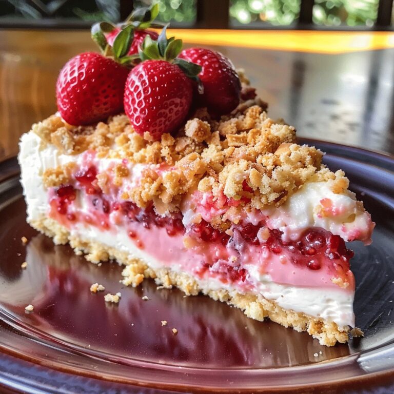 Dreamy Strawberry Crunch Cheese Cake Recipe