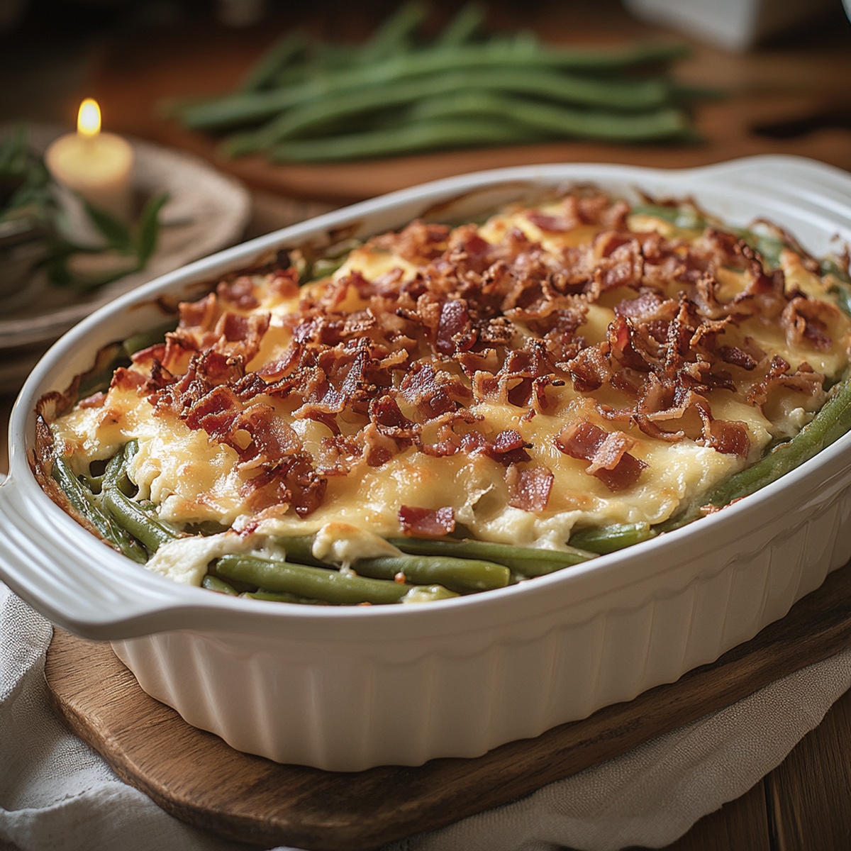 Cream Cheese And Bacon Green Bean Casserole Recipe
