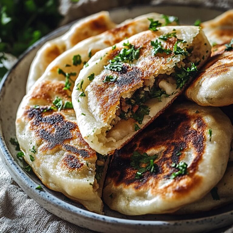 Crispy Dumpling Stuffed Flatbreads Recipe