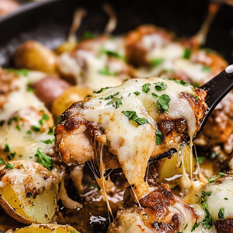 Crispy Skillet Garlic Parmesan Chicken & Potatoes Recipe