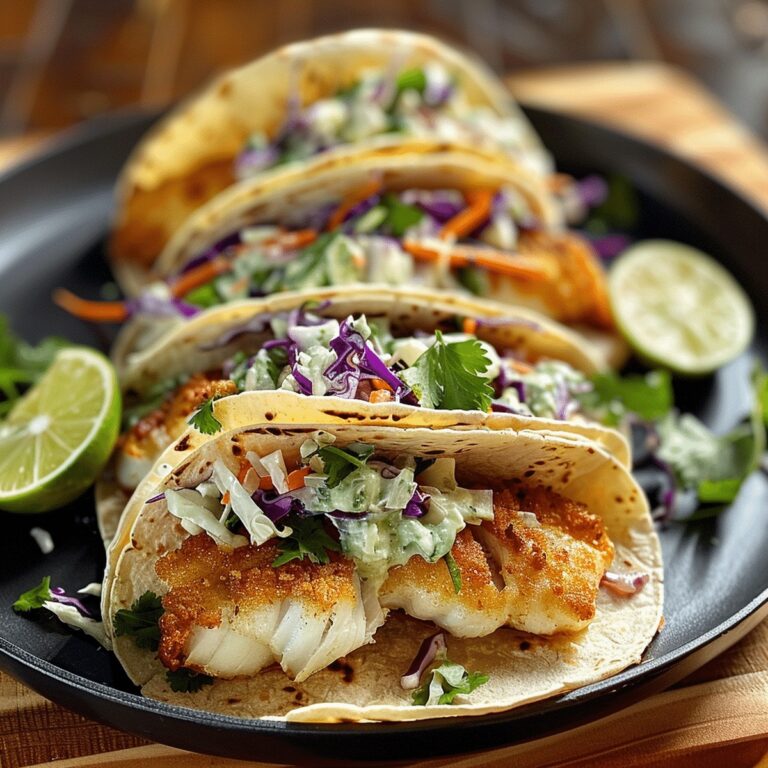 Crunchy Fish Tacos With Cilantro Lime Slaw Recipe