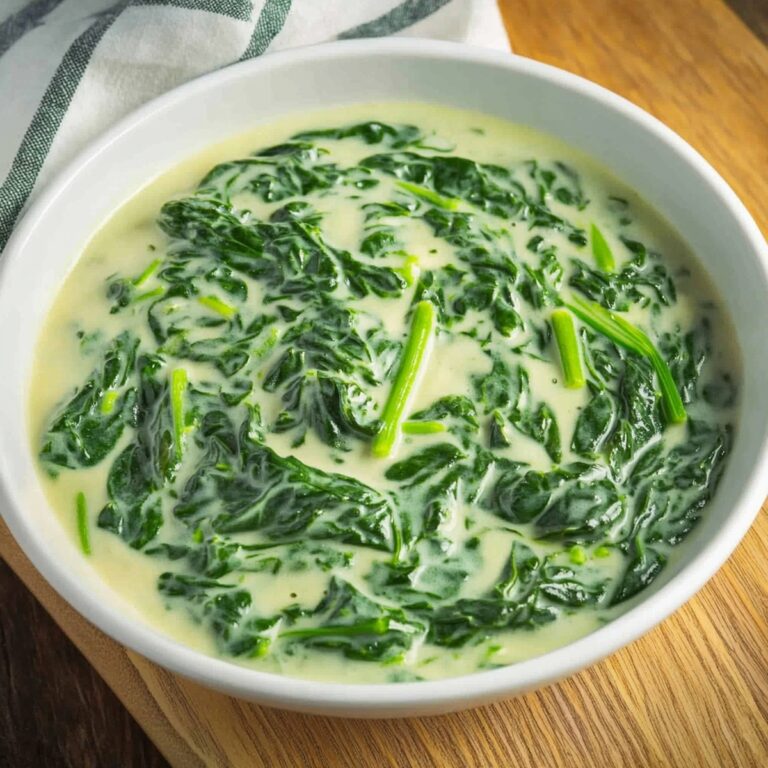 Velvety Creamed Spinach Recipe