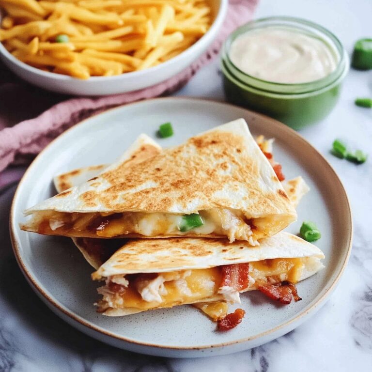 Easy Cheesy Chicken Bacon Ranch Quesadillas Recipe