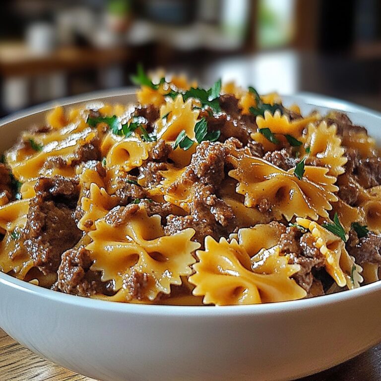 Creamy Beef And Bowtie Pasta Recipe