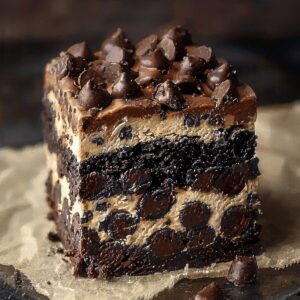 Decadent Cookie Dough Brownie Cake Recipe