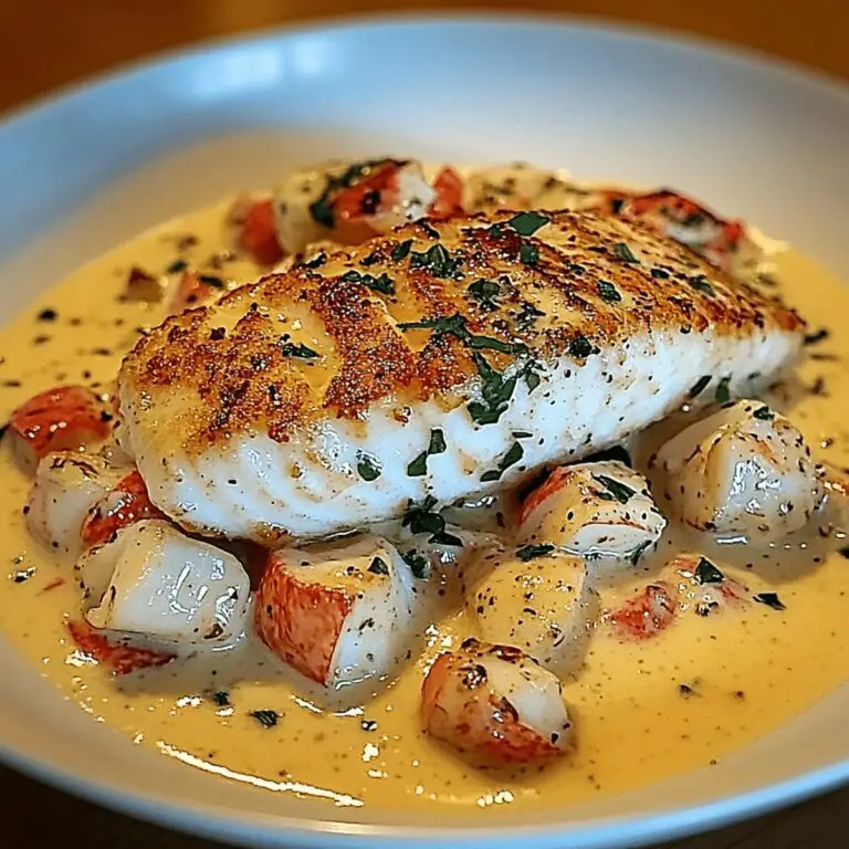 Succulent Snapper With Lobster Cream Sauce Recipe