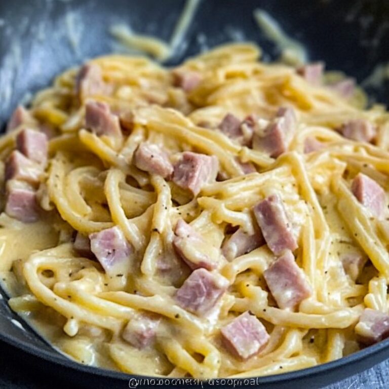 Creamy Ham Cheese Pasta Recipe