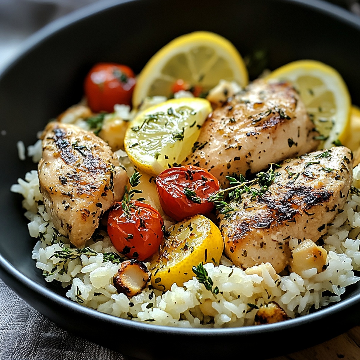 Greek Chicken And Lemon Rice Recipe