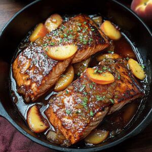 Grilled Bourbon Peach Salmon Recipe