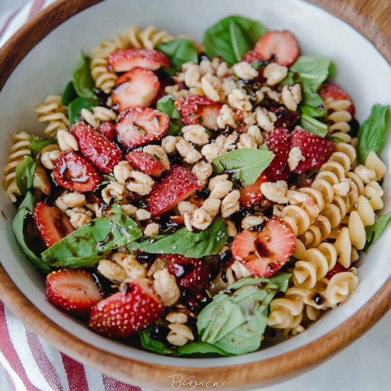Vibrant Balsamic Strawberry Pasta Salad Recipe