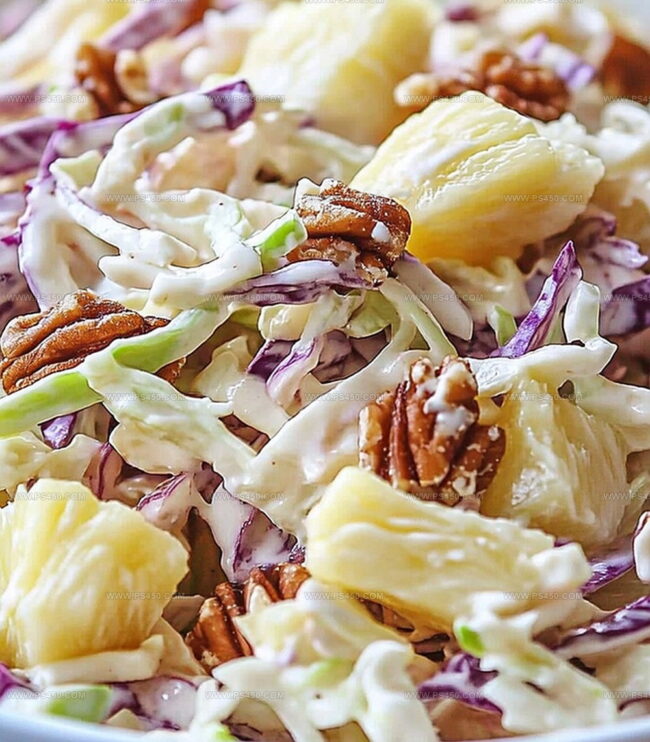 How To Mix Up Pineapple Walnut Raisin Coleslaw In Minutes