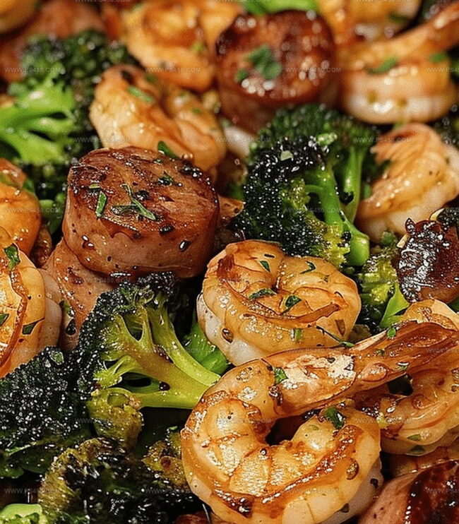 How to Make Honey Garlic Shrimp with Sausage & Broccoli