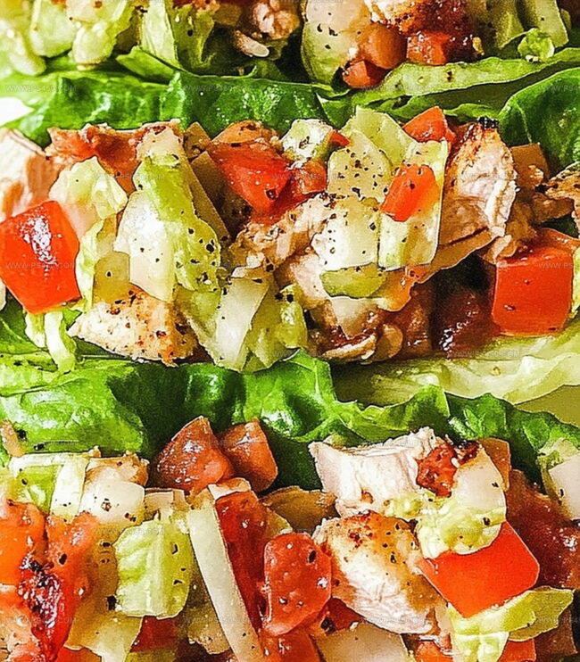 Steps To Make Chicken Club Lettuce Wraps