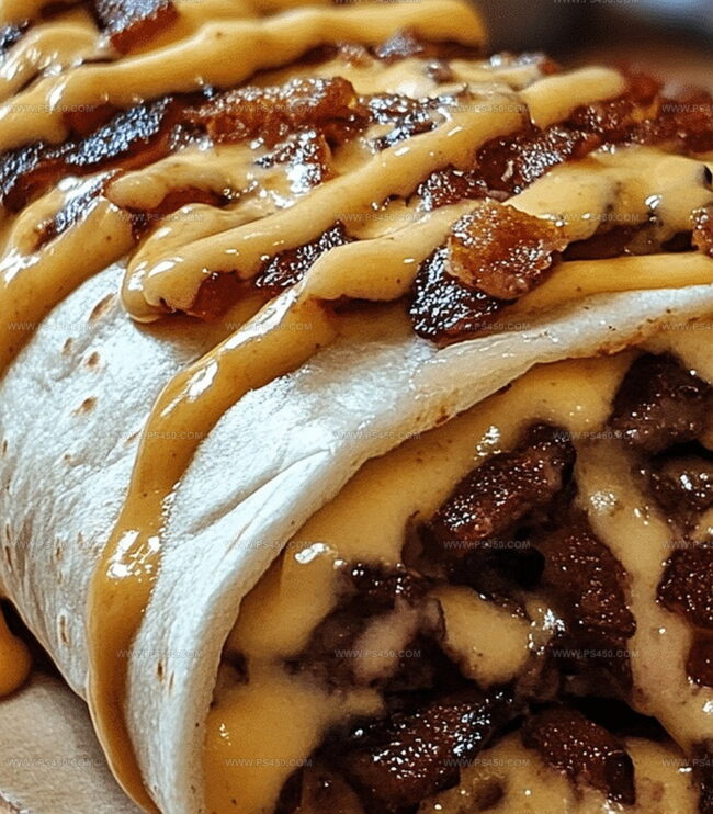 How to Make a Bacon Cheeseburger Burrito