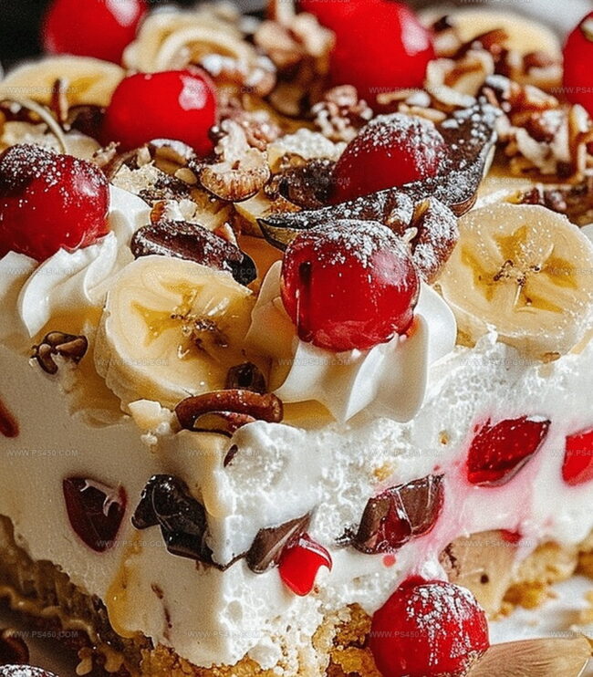 Assembling Your No-Bake Banana Split Cake Step-by-Step