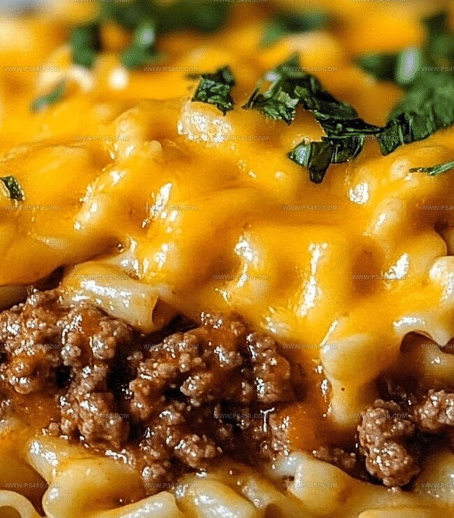 Cooking Directions for Sloppy Cheeseburger Pasta