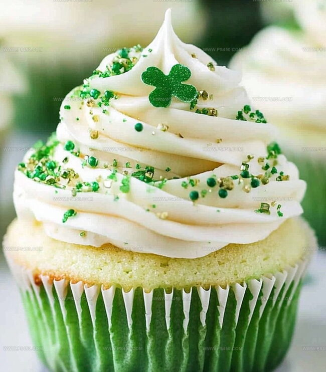 Steps To Make Boozy Shamrock Shake Cupcakes
