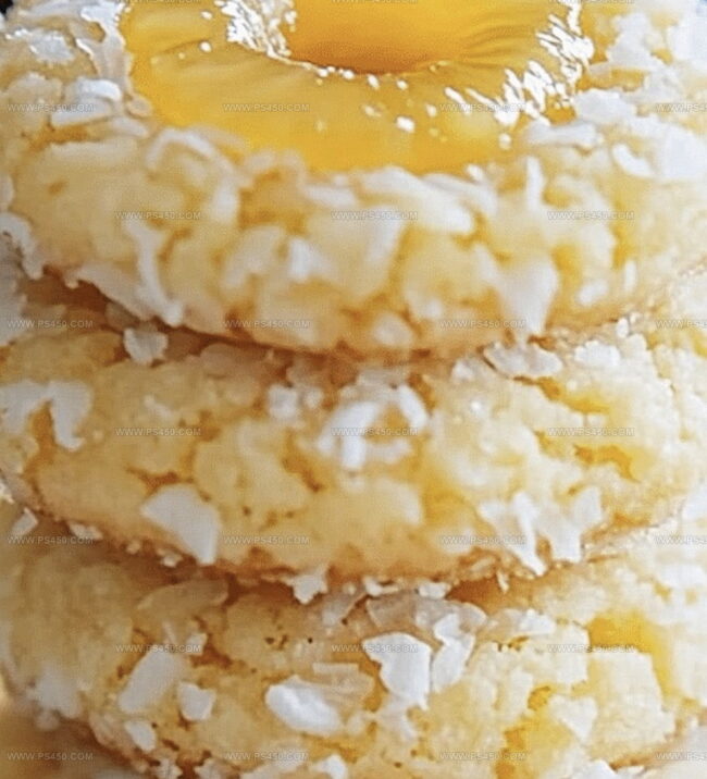 How To Make Hawaiian Pineapple Coconut Thumbprint Cookies